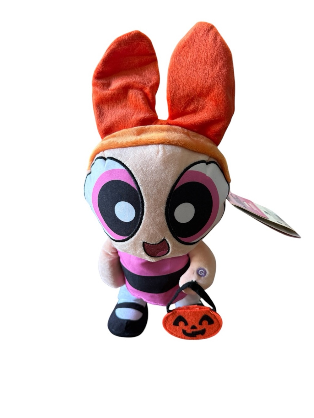 HALLOWEEN POWERPUFF GIRLS BLOSSOM PLUSH DOLL SIDE STEPPER W/PUMPKIN - 16" -NWT - Picture 8 of 8